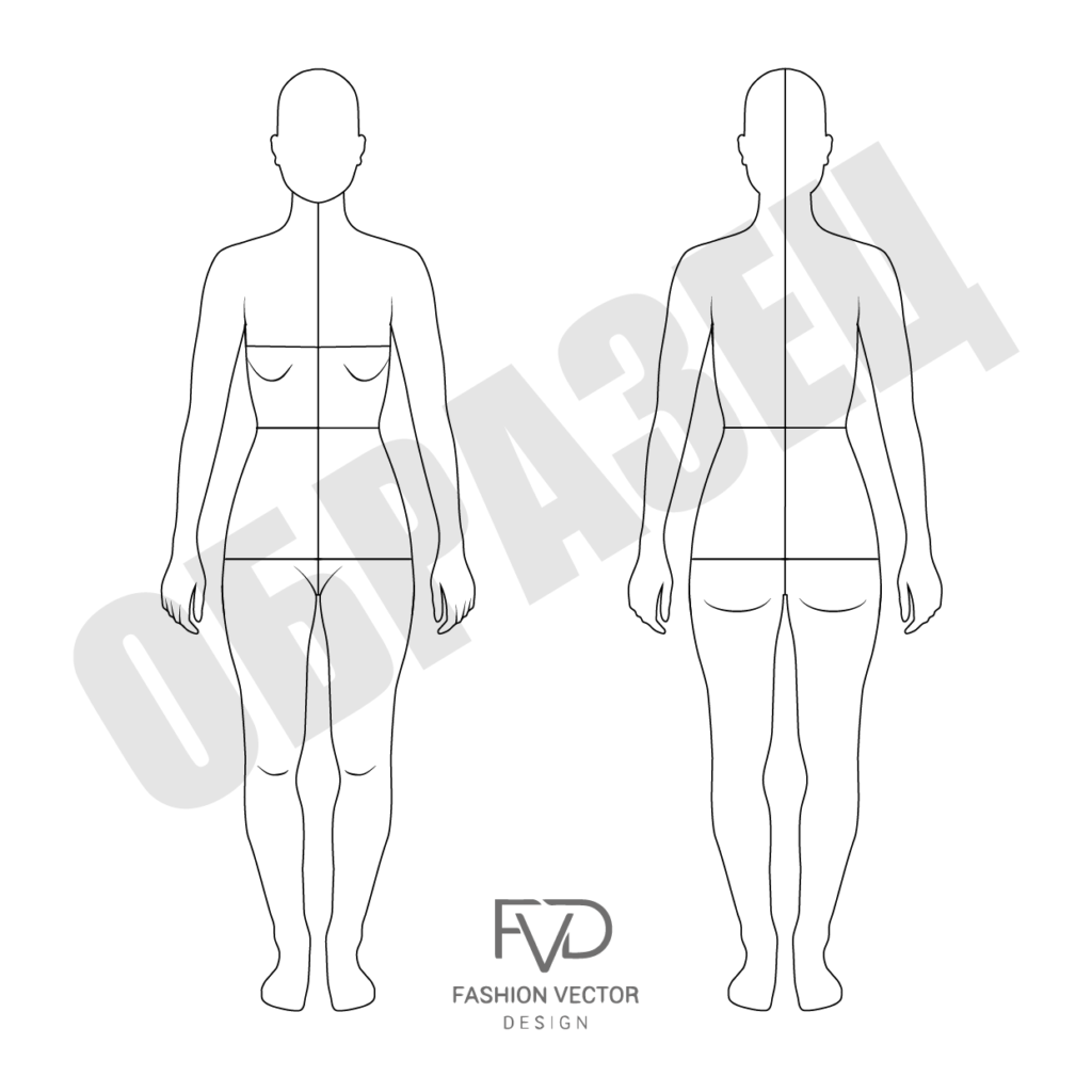 Купить Шаблон женской фигуры - 004 - Fvdesign.org