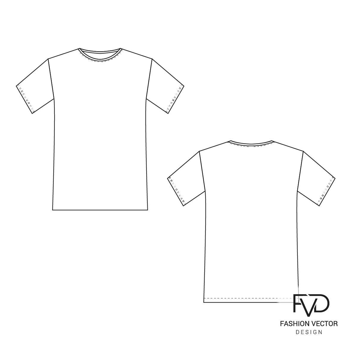 Эскиз футболки в Adobe Illustrator fvdesign.org